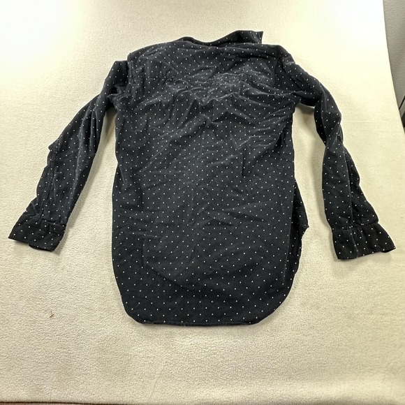 Frank & Eileen Shirt Womens XS Black Polka Dot Frank Corduroy Woven in Italy - Picture 2 of 13